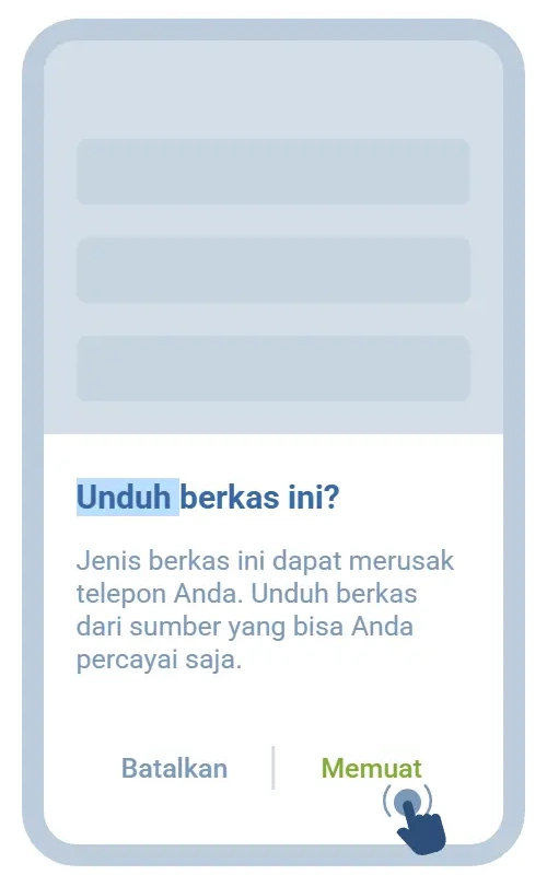 Ketuk tombol “Unduh” untuk mulai