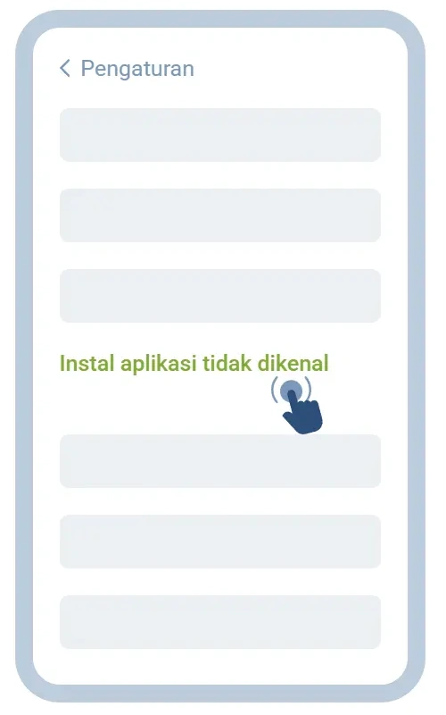 Buka Pengaturan, lalu masuk ke bagian “Instal aplikasi dari sumber tidak dikenal”