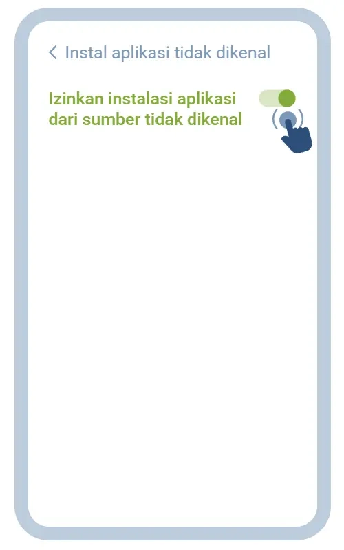 Aktifkan izin instalasi dari sumber asing